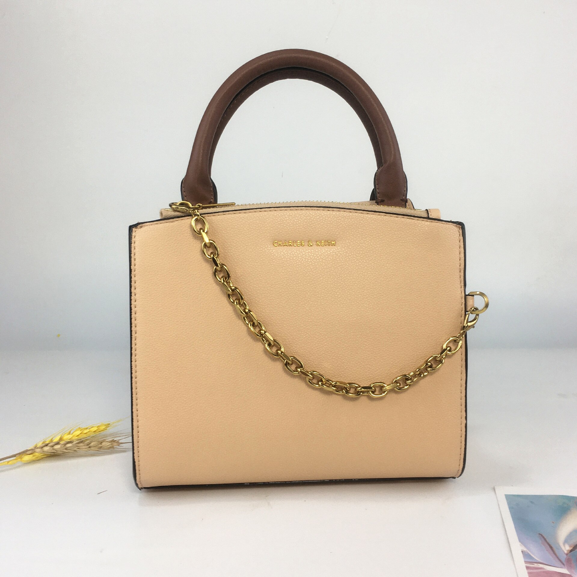 Novo mini asa corrente mensageiro saco 2020: apricot