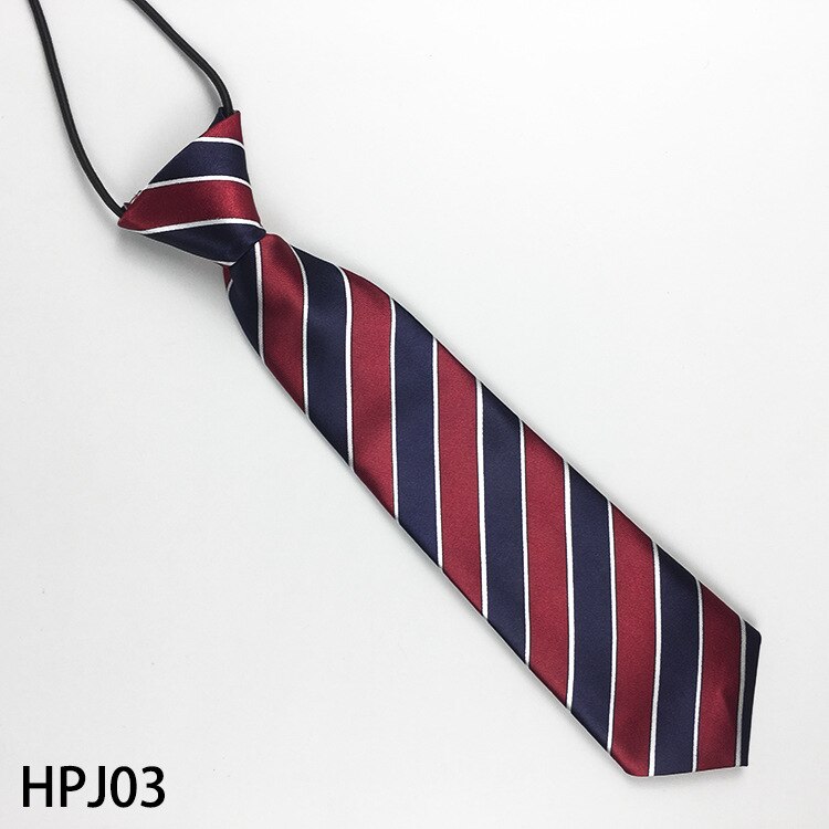 Stripe Plaid Satin Neck Tie Elastic School Boys Children Kids Baby Wedding Party Cravats Accessories Tie: Style 3