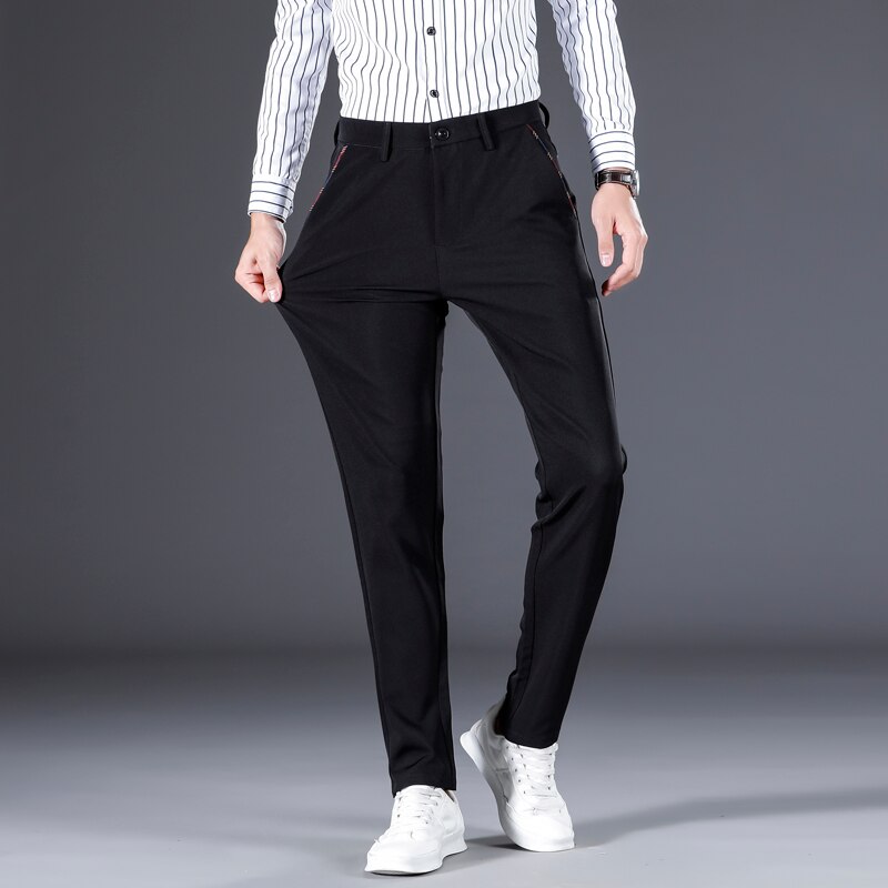 Knappe formele broeken veelzijdige herenbroeken zakelijke broeken in de herfst