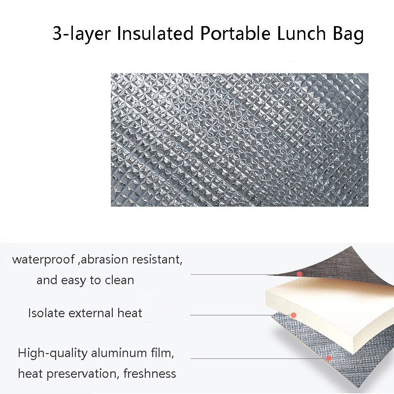 Keuken lunchtas thermisch geïsoleerde lunchbox draagtas koeltas bento tas dinercontainer voedsel opbergzakken voor kinderen vrouwen