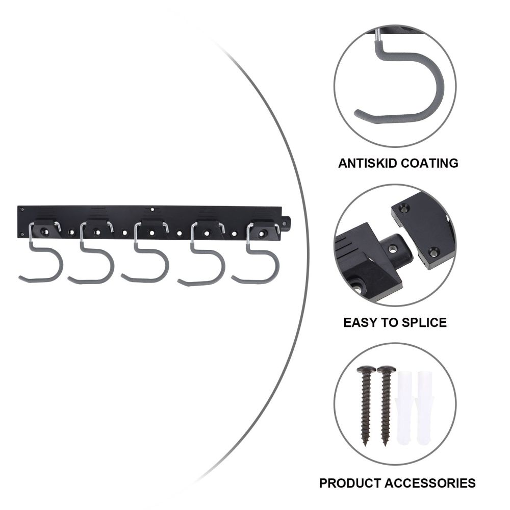 1 Set Garage Hooks Tools Organizer Wall Mounted Adjustable Wall Tool Organizer