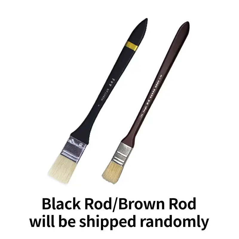 Watercolor Gouache Paint Brushes Flat Tip Bristle Painting Brush Set Variety Style Oil Acrylic Brush Watercolor Pen Art Supplies