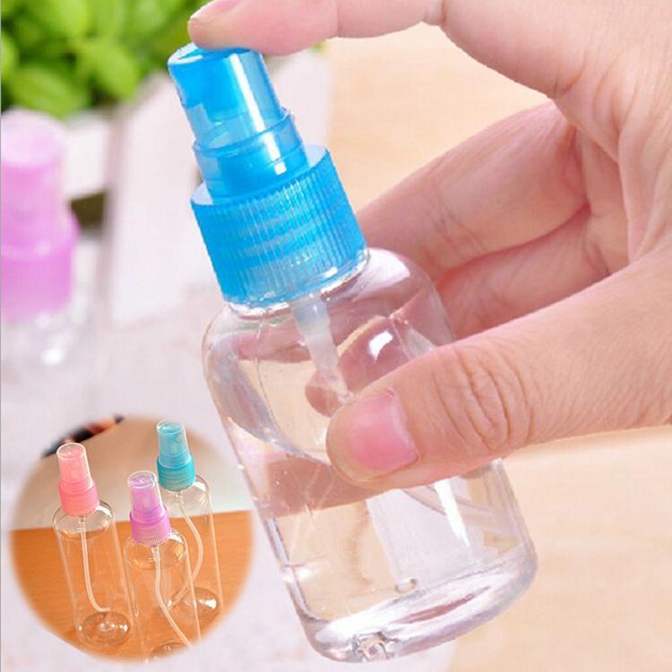 100Ml Kleur Willekeurige Lege Plastic Nuttig Parfum Transparant Verstuiver Spray Fles Hervulbare Gekleurde Transparante Spray