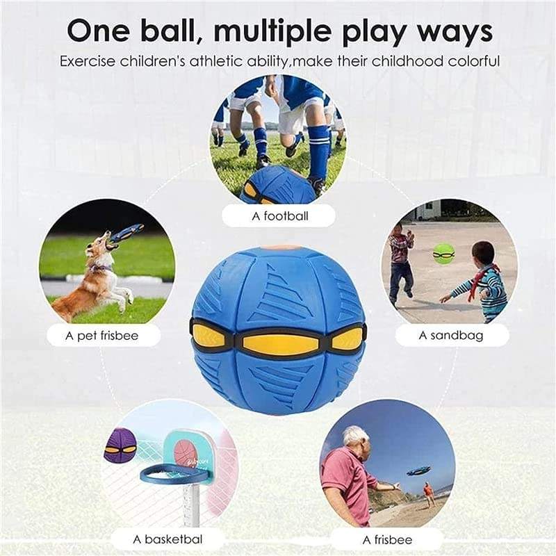 Blaue fliegende Untertasse kugel outdoor eltern kinder spielzeug fuß magische verformung fuß druck dekompression lüftungs kugel