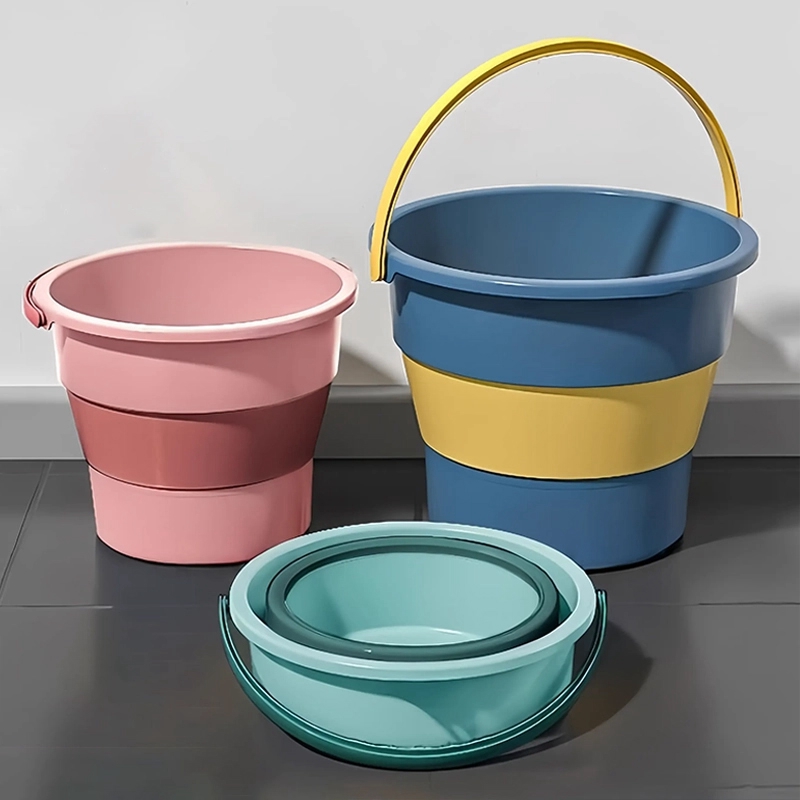 5/10L Foldable Silicone Bucket Portable Camping Water Container Car Wash Water Bucket Fishing Bucket Camping Shower Equipment