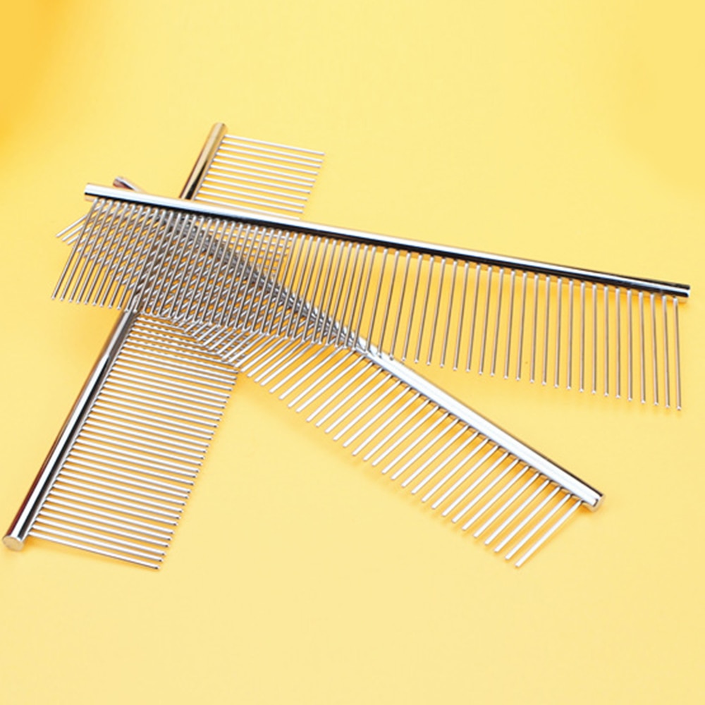 Herramienta de belleza para mascotas súper Surdy, duradera, para mascotas, gatos, cachorros, pelo largo, corte de pelo, plata, peine antiestático