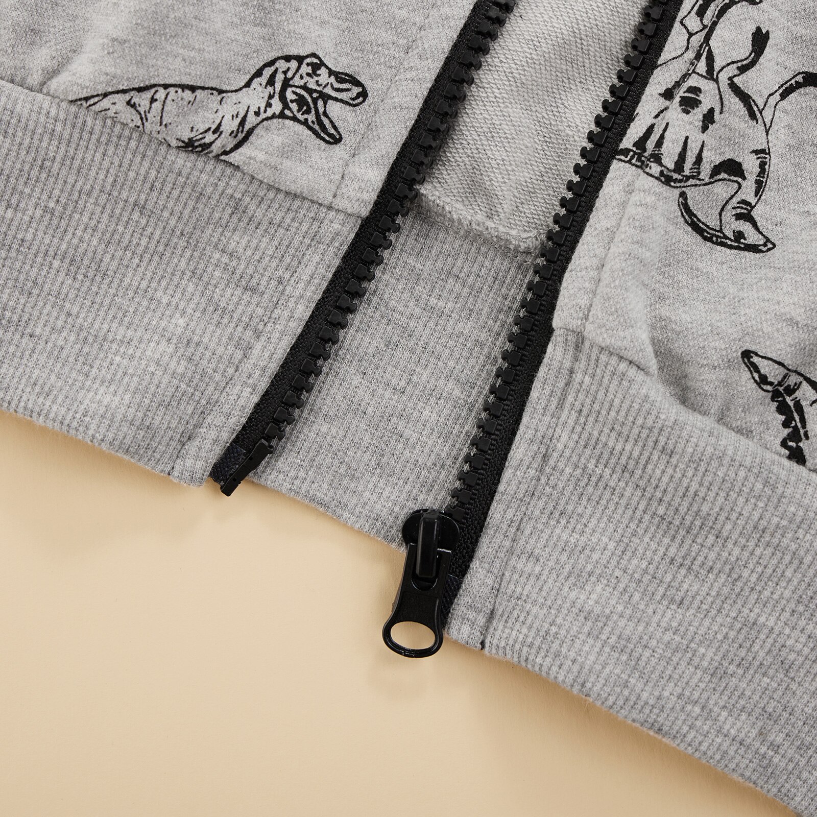 Criança meninos primavera outono jaquetas dinossauro impressão completa zíper manga longa com capuz casacos esportivos outerwear para crianças