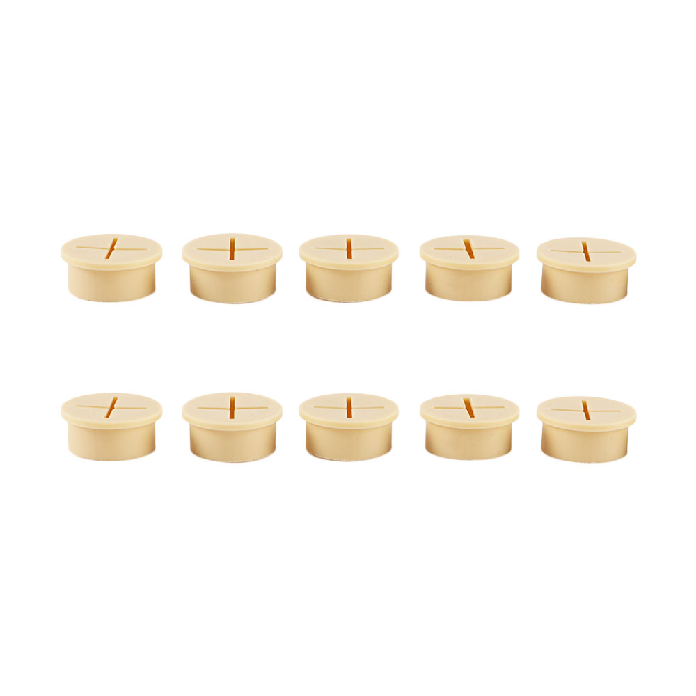 Silicona para USB, PC, puerto de escritorio para ordenador, mesa de escritorio, cubierta para orificio de Cable, ojal de Cable de escritorio, accesorios de almacenamiento, organizador de cables: Blanco