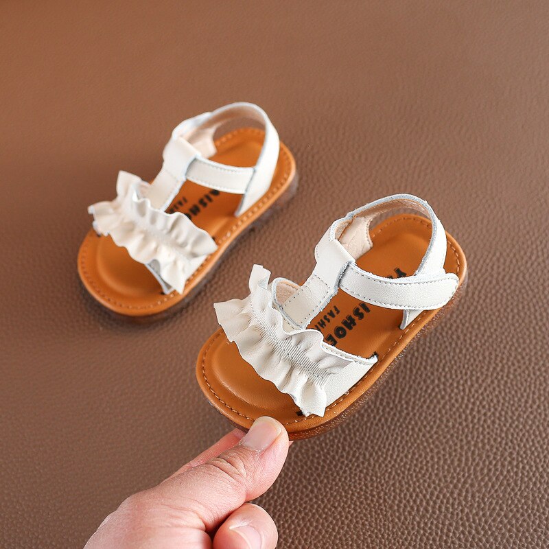 Zomer babymeisjes sandalen casual ademend strandschoenen koreaanse stijl bloemen prinsessenschoenen baby peuter eerste loopschoenen