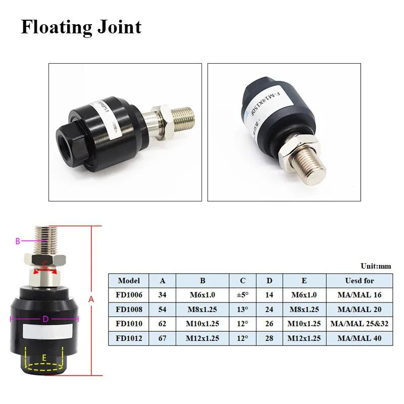 LB/SDB/Y/I/FA/F/U Joint Fitting Mounting Bracket For MA MAL16 20 25 32 40mm Mini Cylinder Accessories