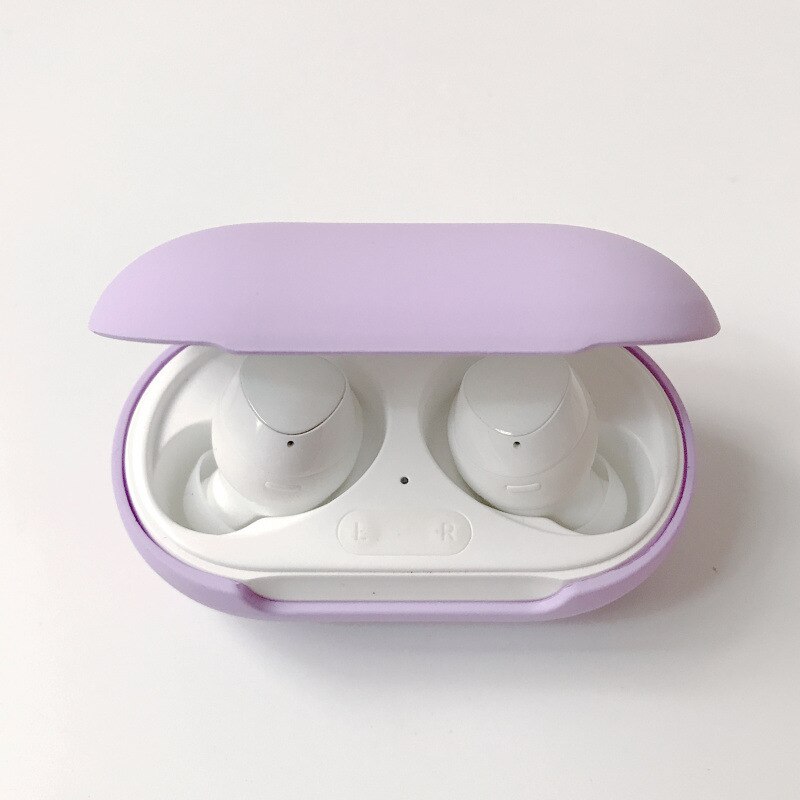 Placcatura Opaca Dura del Pc Custodia Protettiva Shell Per Samsung Galaxy Boccioli di sacchetto di Immagazzinaggio Della Cassa Senza Fili di Bluetooth del Trasduttore Auricolare Per Il Trasporto di Protezione Della Pelle: Purple
