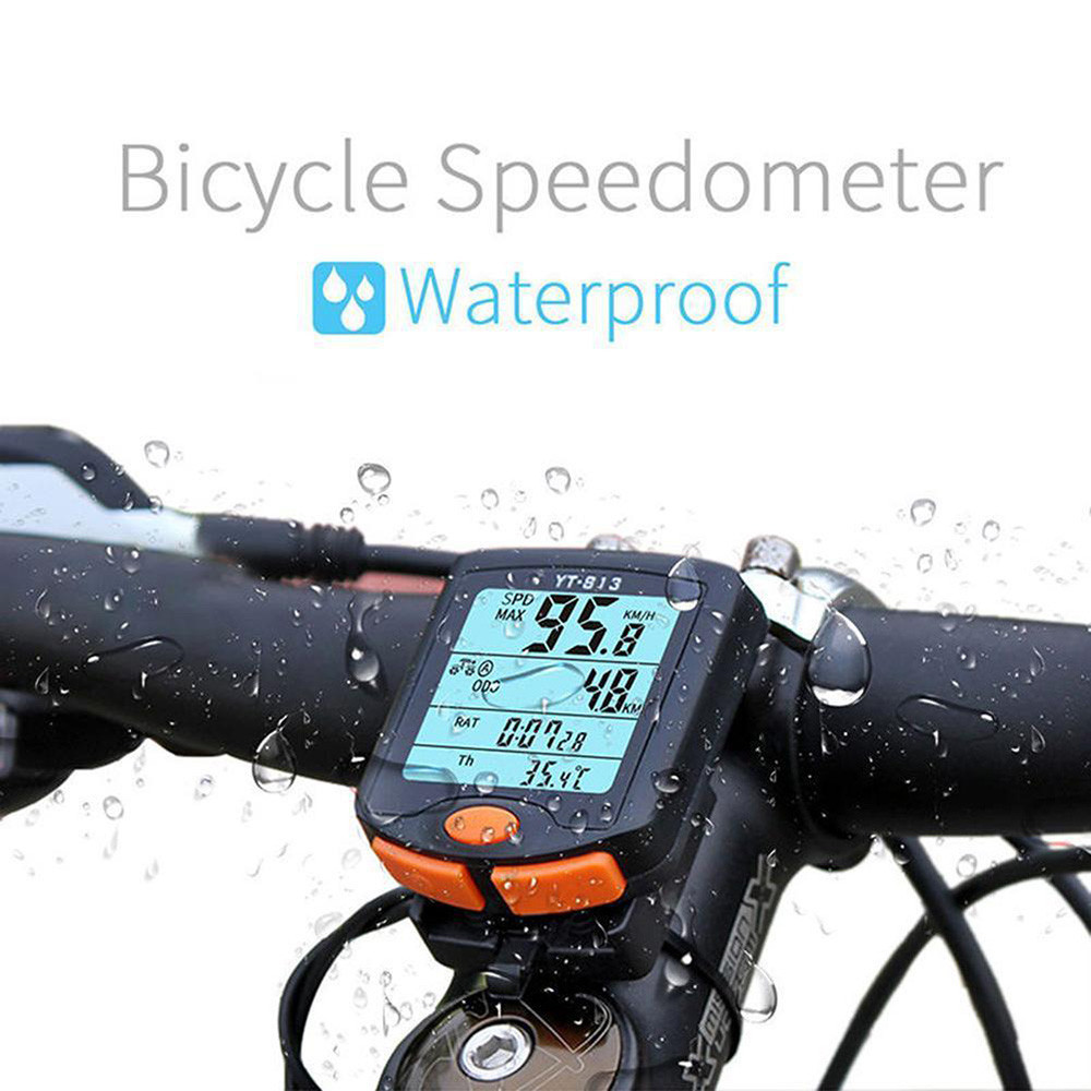 Portable Multifunction Wireless Bike Cycling Bicycle Computer Odometer Speedometer big screen Backlight Good waterproof 21