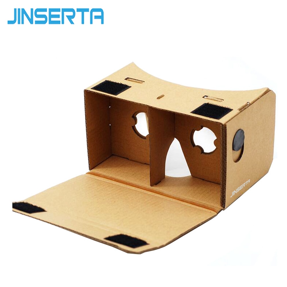Jin5d óculos de realidade virtual, óculos de papelão google 3d vr com ímã, visão 3d para celular 3.5-6.0 polegadas