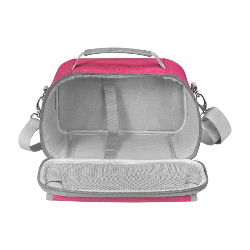 Bolsos de viaje portátiles con bolsillos, funda de transporte, caja de almacenamiento, bolsa para-Cricut Joy Machine y accesorios: Rosa