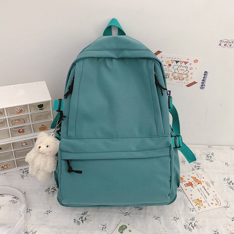 HOCODO Hochschule Schüler Damen Nette Rucksack Laptop Rucksack Freizeit Nylon Bagpack Schule Taschen Neue Reisetasche Für Teenager: Grün