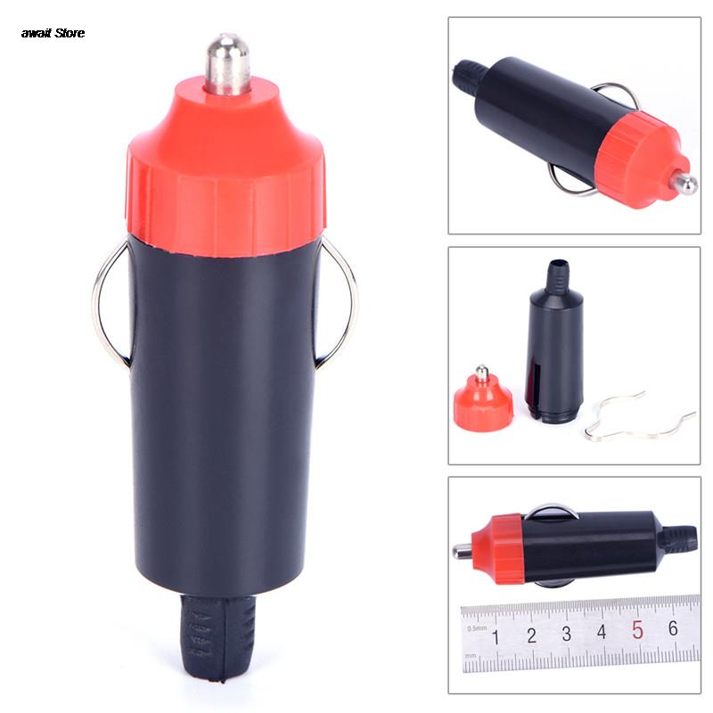 12v mannelijke auto sigarettenaansteker stekker motorfiets stekker stroomlader adapter connector + zekering converter stekker