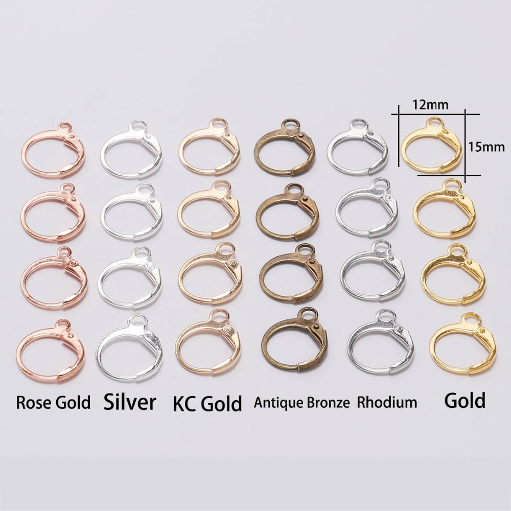 20 pçs/lote 14*12mm Configurações de Base Bronze Alavanca Francês Brinco Ganchos de Arame de Ouro Brincos de Argola Para Jóias DIY Fazendo Supplie