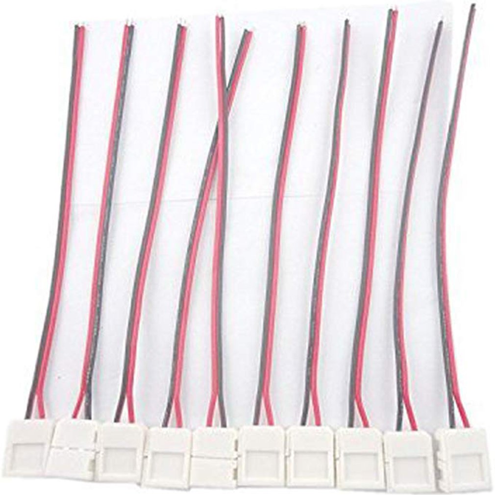 Led Strip Connector Adapter Gratis Solderen 2PIN Hoek Connector Voor 10Mm 3528 2835 Led Strip Licht Rgb Rgbw Rgbww