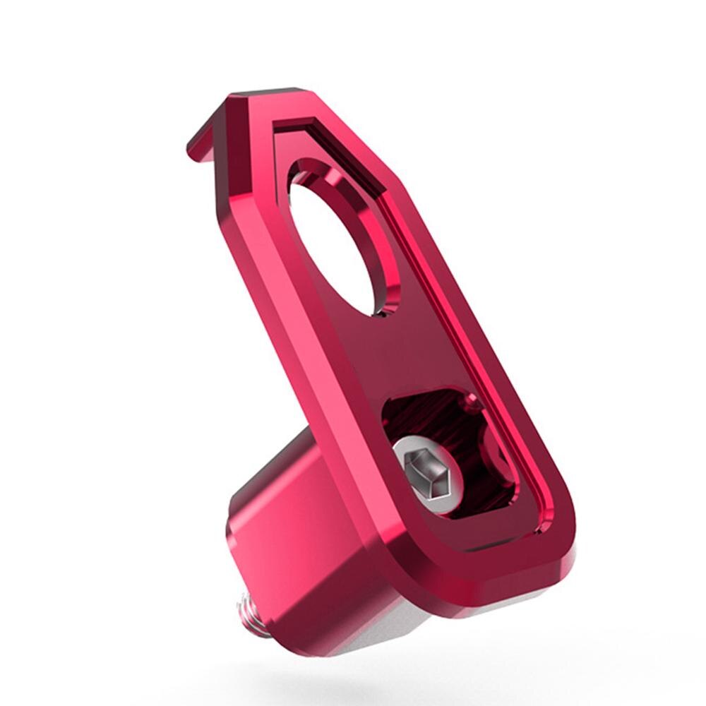 universell motorsykkel krok slitesterk skrue aluminium henger motorsykkel styret hjelm bag krok scooter flaske bæreholder: Rød