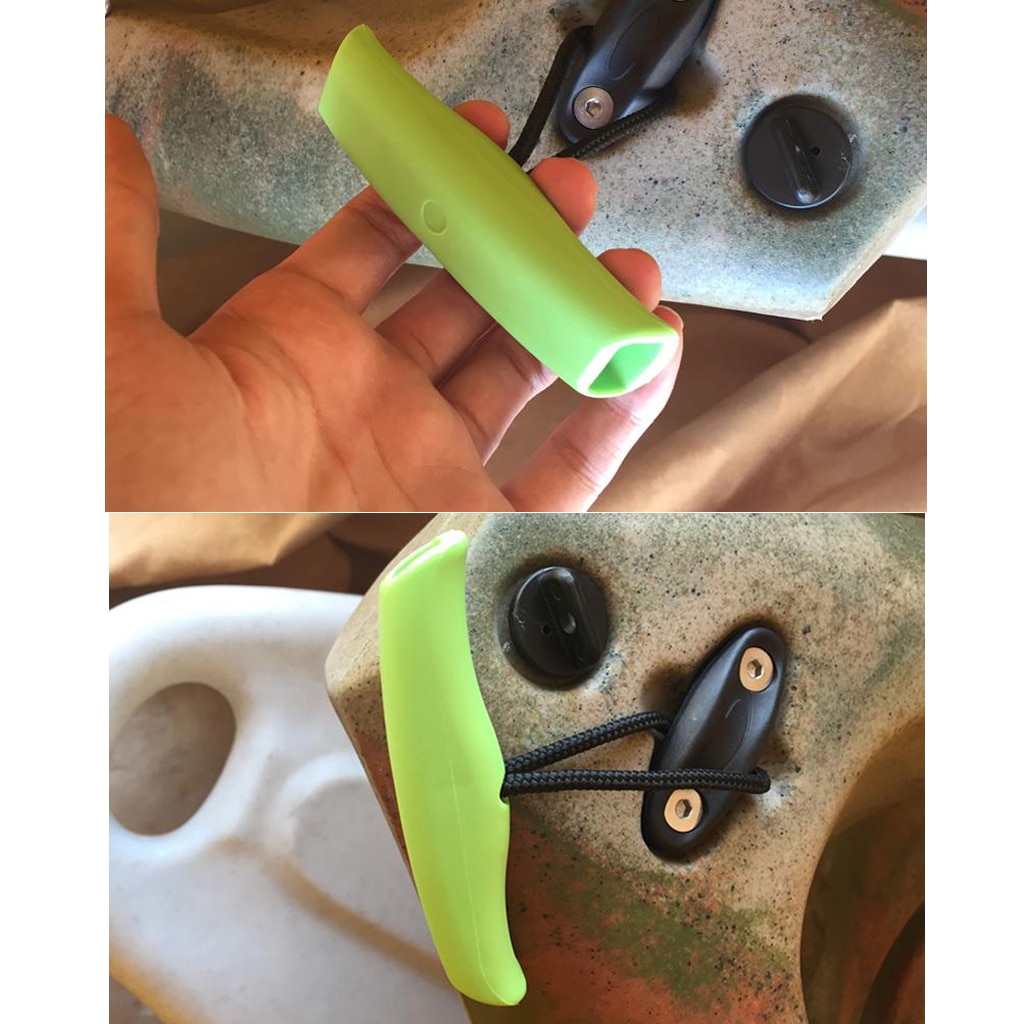 2x Nylon Kano Kajak Boot Toggle Handvat Grip & Touw Accessoires, Groen