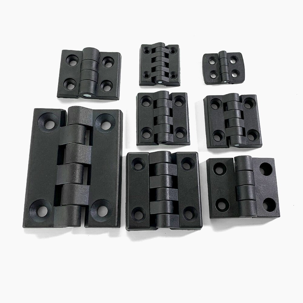 10pcs/Set Black Color Nylon Plastic Butt Hinge for Wooden Box Furniture Electric Cabinet Hardware