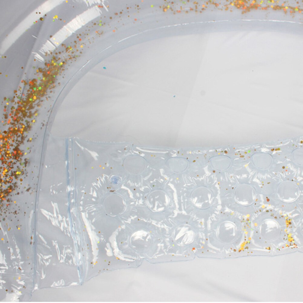 Summer Inflatable Foldable Floating Row Swimming Floating Row Seated Clear Handrail Backrest For Outdoor Pool Lake Beach