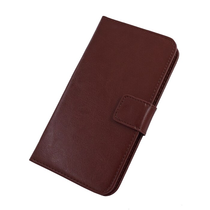 Tienjueshi flip couro do plutônio capa de silicone escudo carteira etui caso da pele para zte lâmina a476 (lâmina v2) 5": Brown