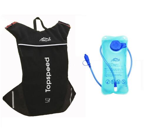Local Lion-bolsas de bicicleta multifunción ultraligeras, mochila de ciclismo transpirable de nailon, 2L, Unisex: Black with Water Bag