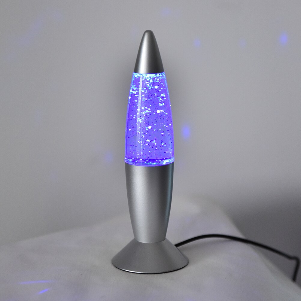 Rocket USB RGB Lava Lamp 3 Color Changing LED Glitter Night Light Decor