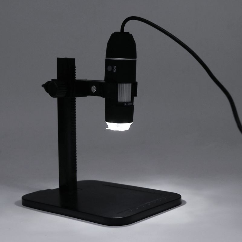 1600x 8 led usb digitalt mikroskop forstørrelsesglass kamera endoskop med linjalbrakett