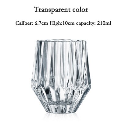retro-stil blyfri krystallkopper whiskykopper krystallskulptur juice glassbeger vinglass krystallinngravert fargekopper