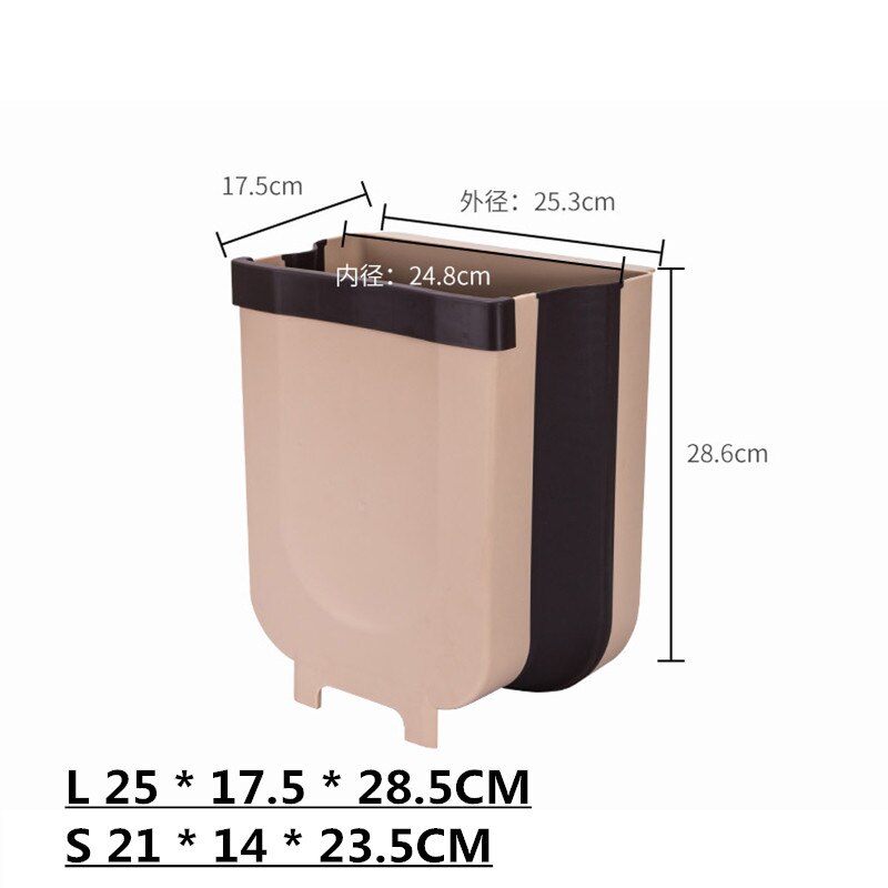 Hangende afvalbak aan de muur gemonteerde opvouwbare keukenkastdeur hangende afvalbak poubelle de cuisine voor keuken slaapkamer toilet