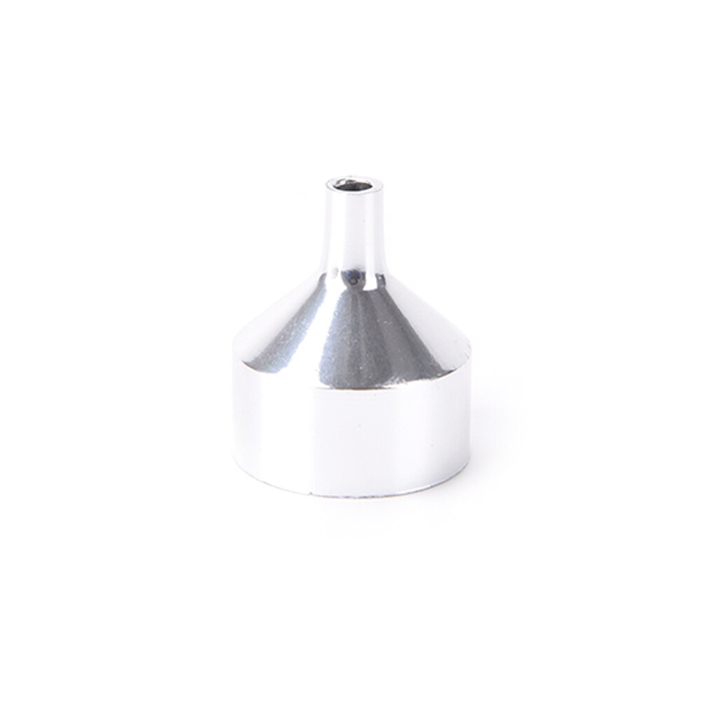 10 pièces/lot petits entonnoirs de parfum en aluminium en métal Mini entonnoir pour diffuseur de transfert de parfum bouteille Mini laboratoire de remplissage d'huile liquide: Argent