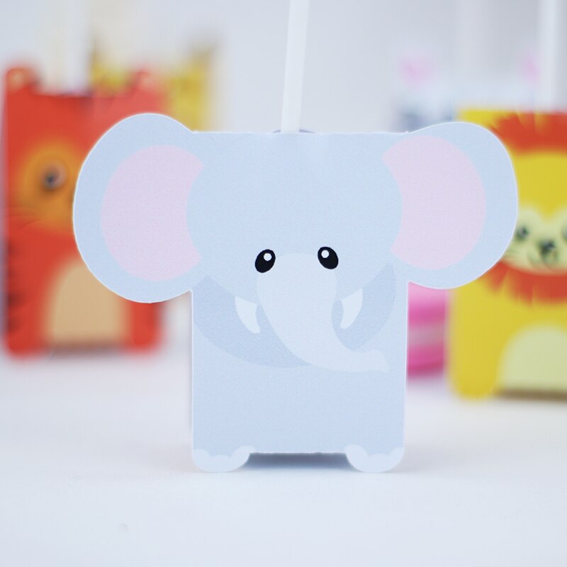Animales de Safari Favor caja, caja de dulces para regalar caja de bolsas de Caja de la Magdalena de niño, decoración de Cumpleaños de Niños suministros