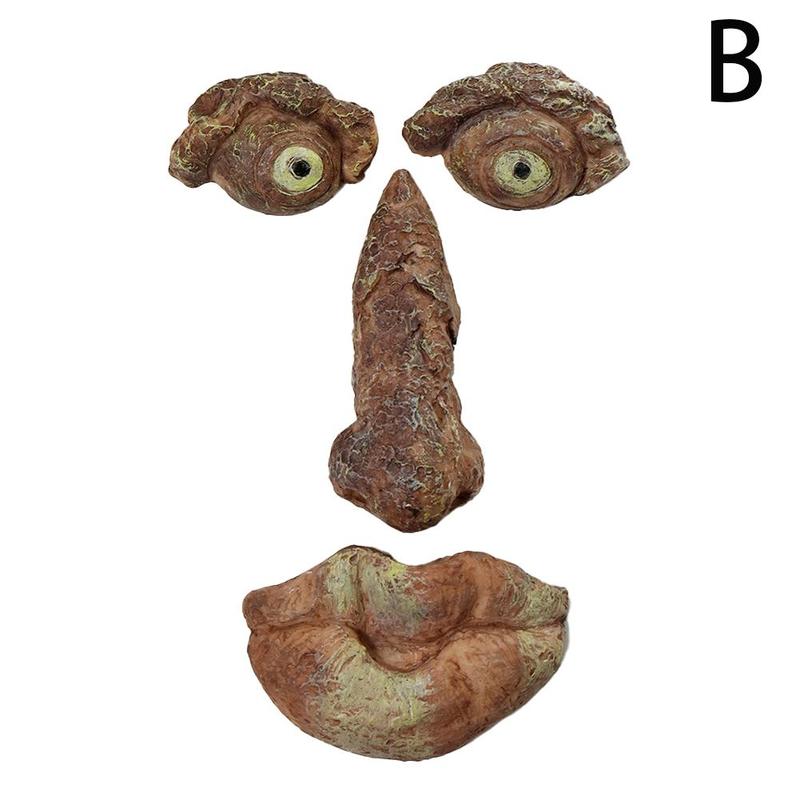 Old Man Tree Hugger Garden Art Outdoor Tree Funny Old Man Face Sculpture Whimsical Tree Face Garden Decoration Funning: B