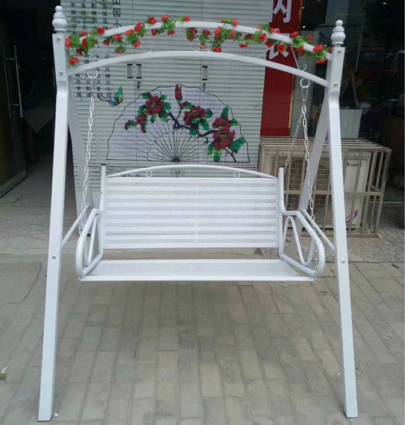 Double Swing Glider Outdoor Glider Swing Indoor and Outdoor Double Rocking Chair Iron Glider Balcony Courtyard Garden Leisure