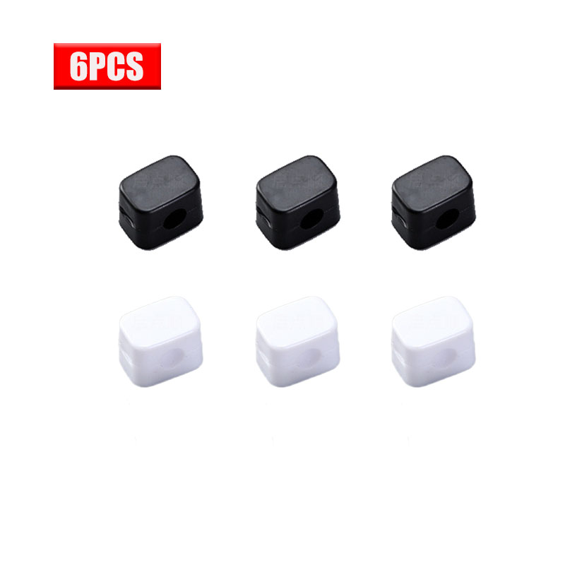 1/6/12 Stuks Magnetische Kabel Clips Zelfklevende Snoer Houder Kabelmanagement Winder Protector Desktop Tidy Usb lader Kabel Houder: Dark Gray