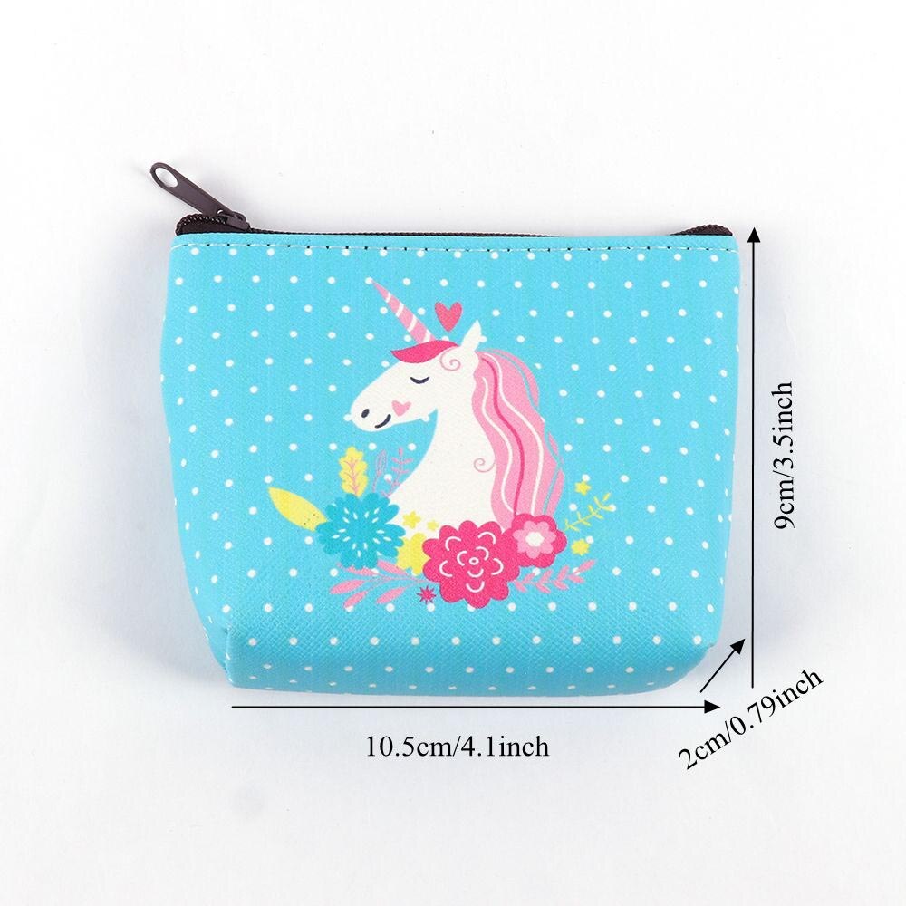 Vrouwen Meisje Uil/Eenhoorn/Flamingo Printing Mini Draagbare Tassen Mode Portemonnee Kaarthouder Portemonnee Key Pouch Maken up Cartoon Tas