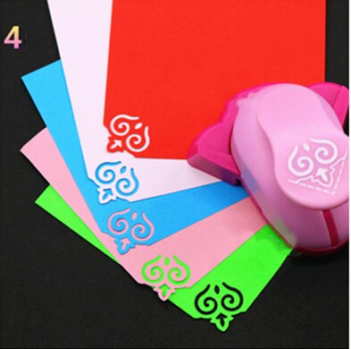 1pc papirkort foto gør-det-selv håndværk blomst form hjørne puncher, business papir kort skære hul punch kontor papirvarer: Nummer 4