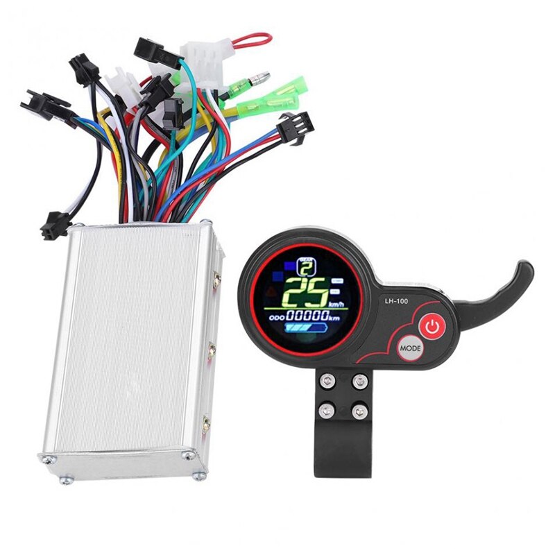 Novel -36v 350w elcykel cykel skoterkontroll lcd-display kontrollpanel med växelomkopplare e-cykeltillbehör