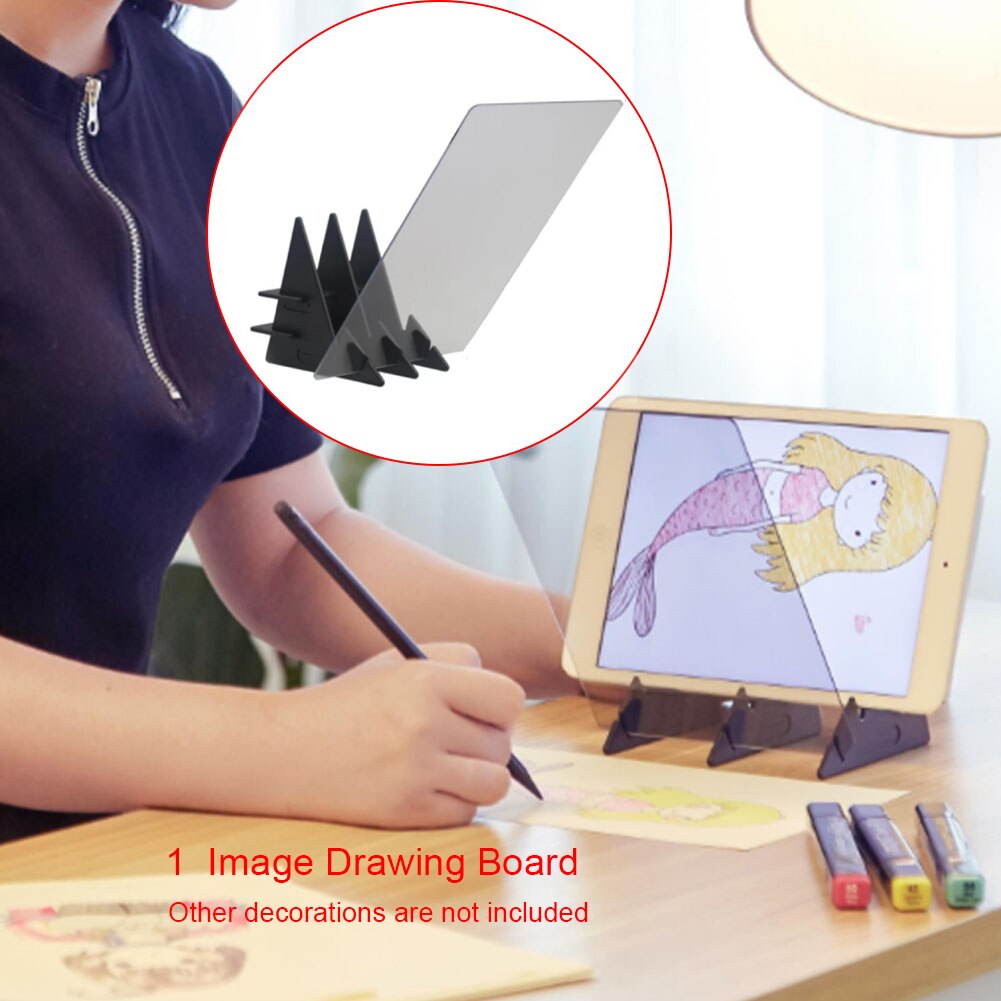 Kopie Platte Spiegelnde Projektion Spiegel Reflexion Skizze Tisch Heimat Malerei Optische Bild Plotter Verfolgung Zeichnung Bord Gerichtete