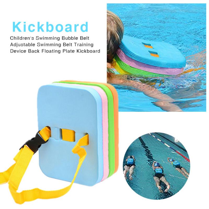 Børns svømning boble bælte justerbar svømmebælte træningsenhed tilbage flydende plade kickboard