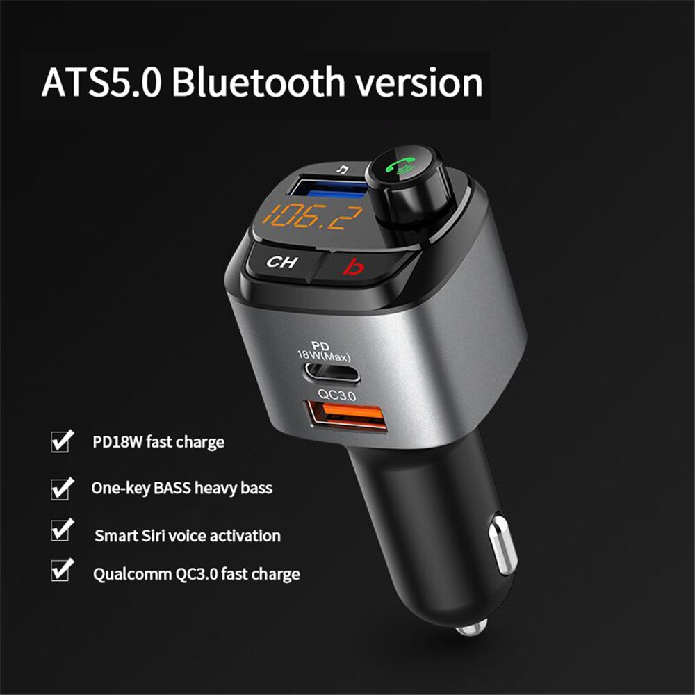 FM Transmitter for Car Fast Charger QC3.0 PD car u... – Grandado