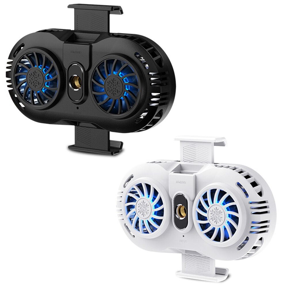 USB Mobile Phone Cooler Radiator Dual Fans Gaming Smartphone Holder Heat Sink for Personal Mobile Phone Accessory
