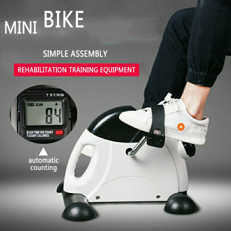 Hjem mini cykel lcd skærm ben træner rehabilitering maskine stepping fitness vægttab vægttab indendørs cykel