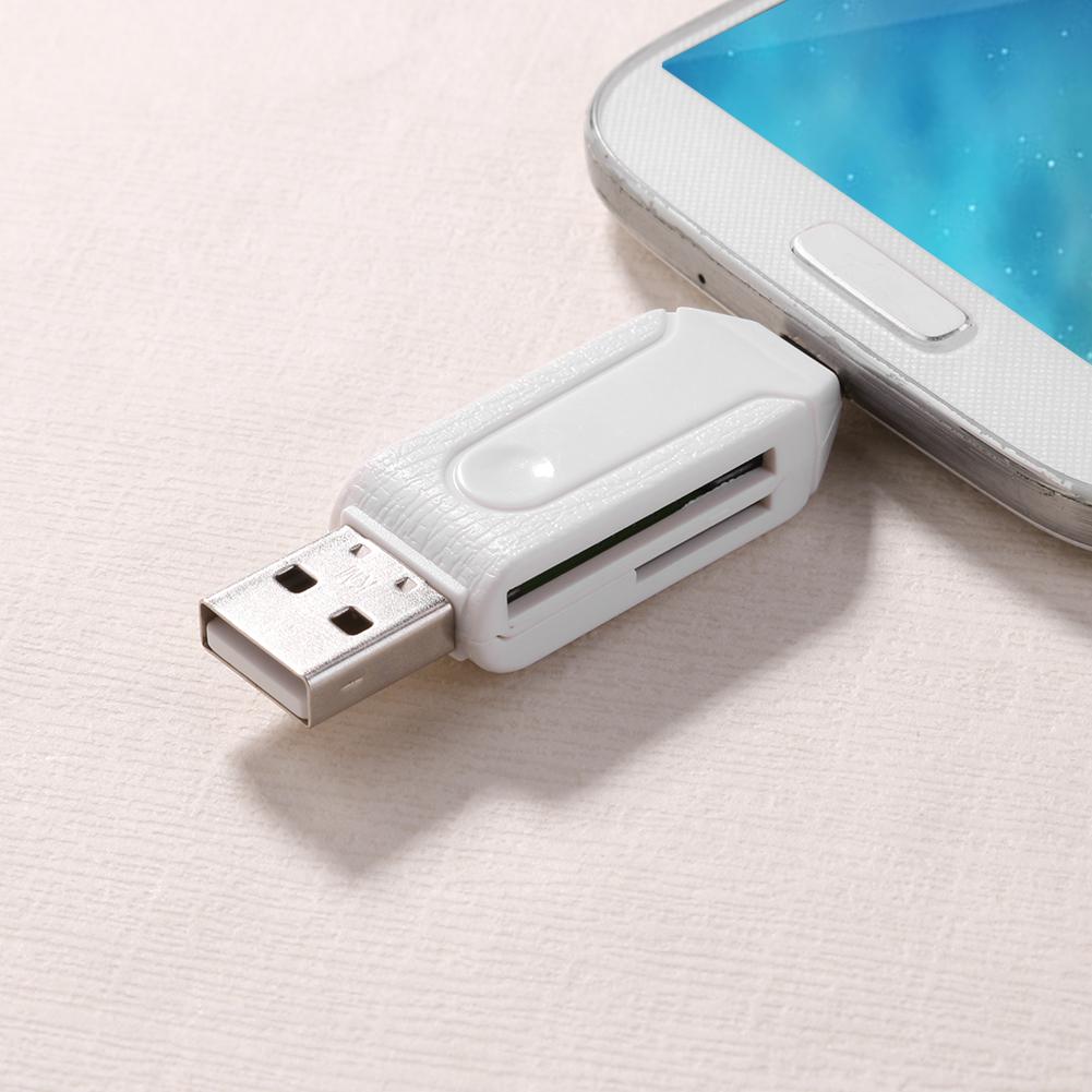 USB2.0 Micro USB OTG Card Reader 480MB/s High-speed Cardreader for TF SD Memery Card Adapter for PC Mobile Phone Laptop Notebook