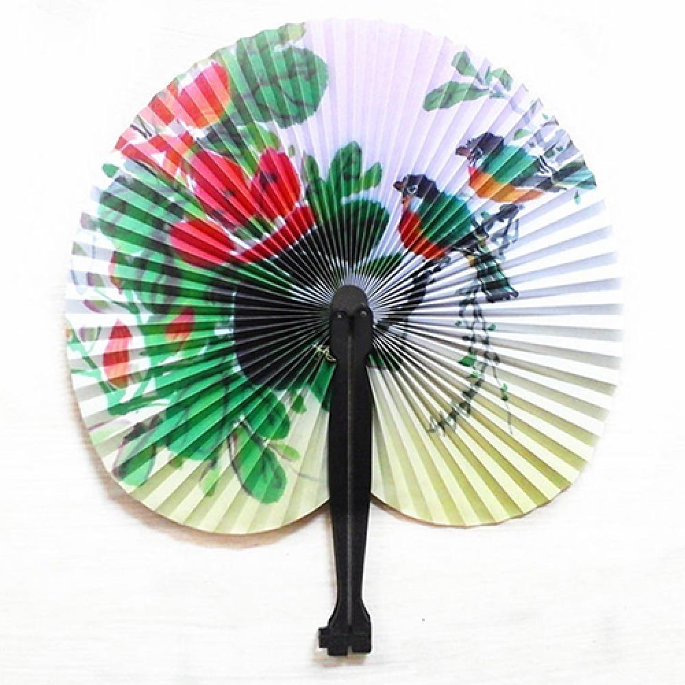Abanicos de mesa de boda plegables, papel Floral chino Oriental, favores de mesa, 3 uds.