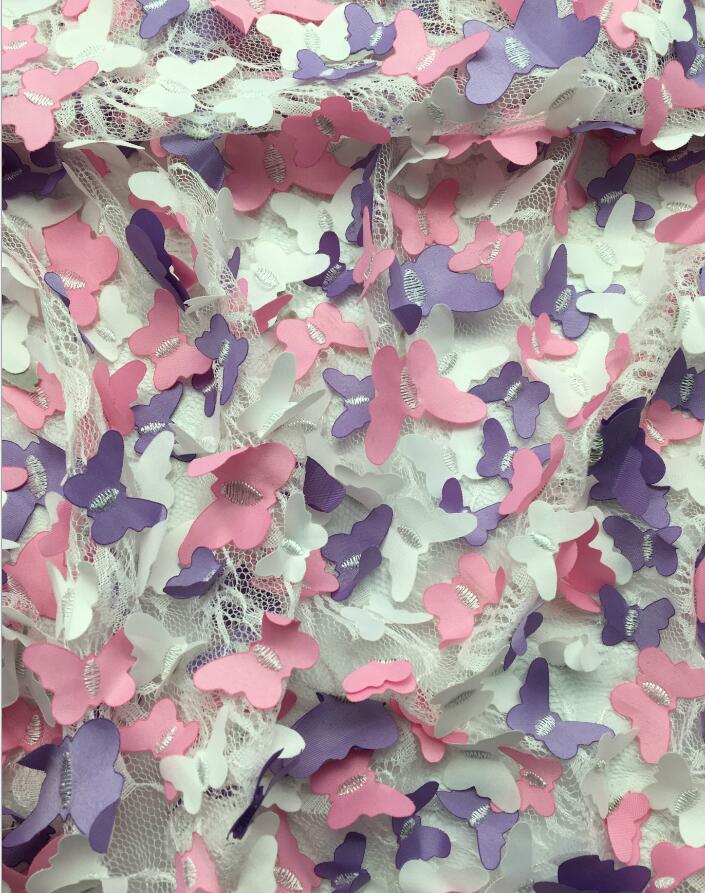 Ruban De Dentelle Brodée Avec Fleurs 3D, 3 Yard Dentelle