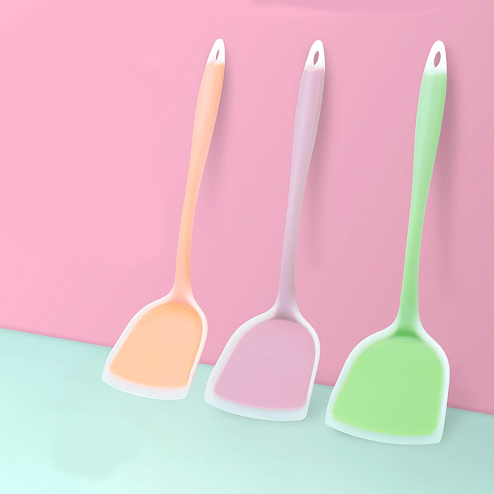 Slotted Turner Heat Resistant Seamless One-Piece Food Grade Silicone Cooking Utensils Spatula for Kitchen