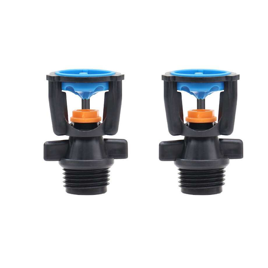 1/2" External Thread Rotating Sprinklers Mini Wobbler Irrigation Water Spray Sprinkler Farm 360 Degree Rotary Watering Nozzles: 2 pcs